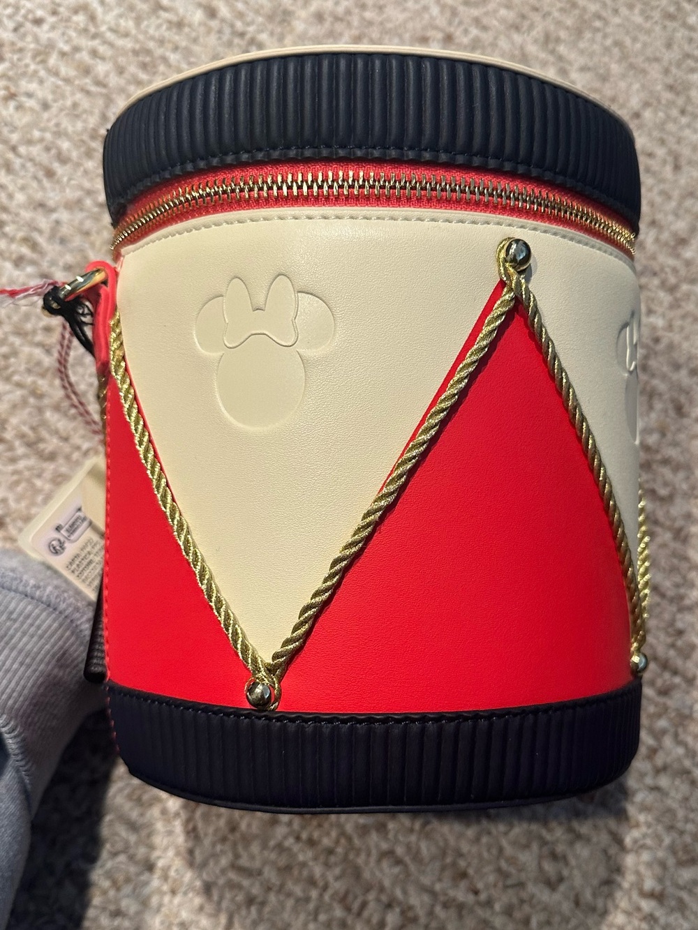 Brand New Disney Loungefly Minnie Mouse Drum Crossbody Bag - Picture 13 of 16